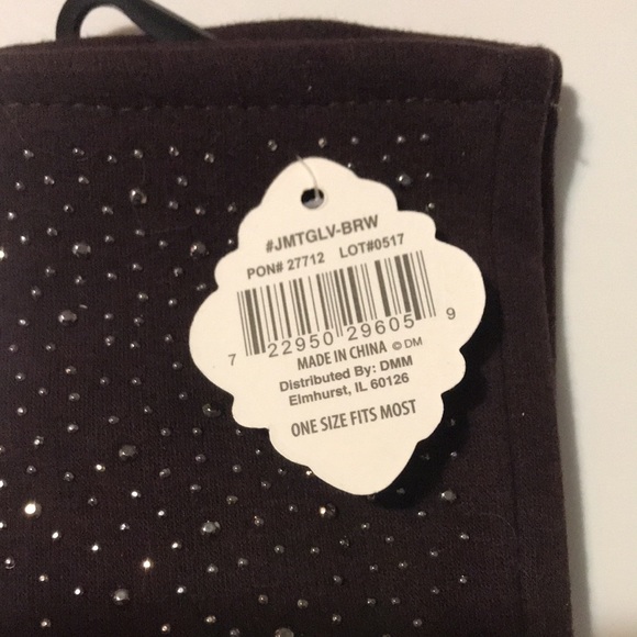 Jack & Missy Fleece Texting Gloves with fleece lining and crystal accents - Picture 5 of 5